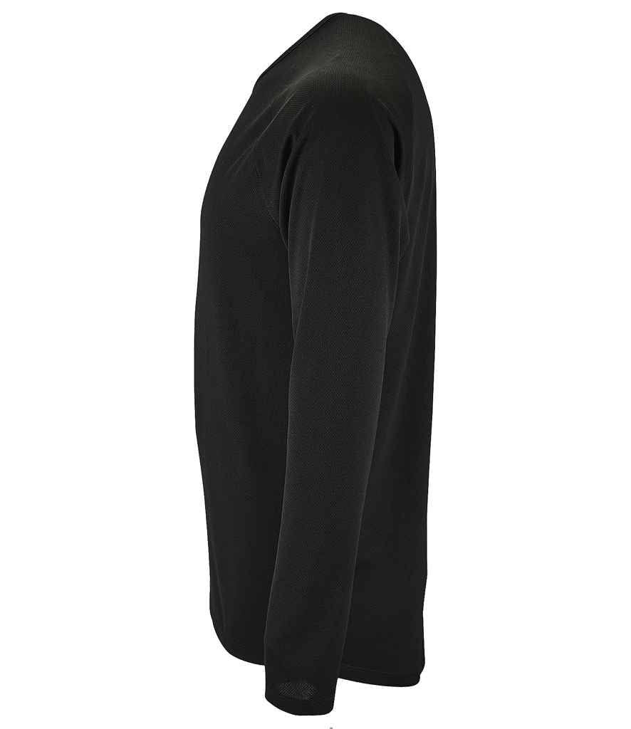 SOL'S Sporty Long Sleeve Performance T-Shirt - Black