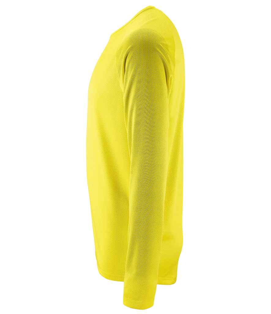 SOL'S Sporty Long Sleeve Performance T-Shirt - Neon Yellow