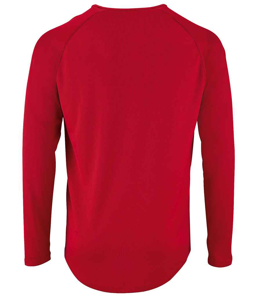 SOL'S Sporty Long Sleeve Performance T-Shirt - Red
