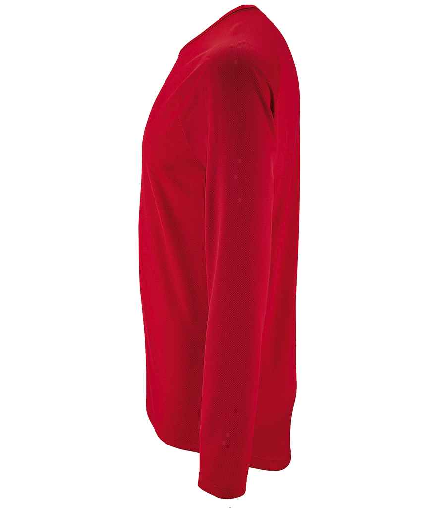 SOL'S Sporty Long Sleeve Performance T-Shirt - Red