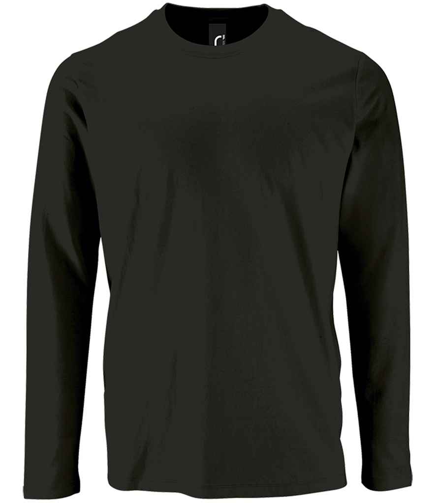 SOL'S Imperial Long Sleeve T-Shirt - Deep Black