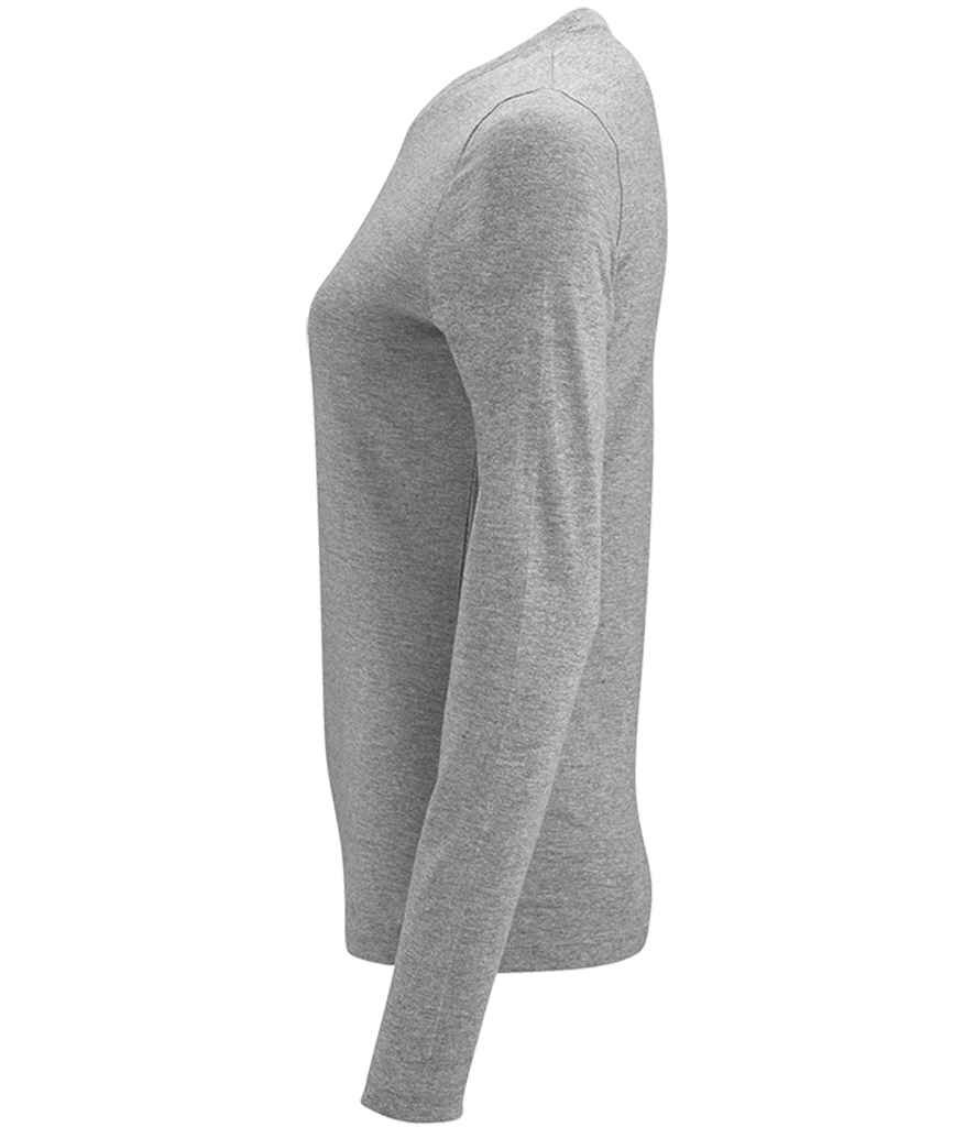 SOL'S Ladies Imperial Long Sleeve T-Shirt - Grey Marl