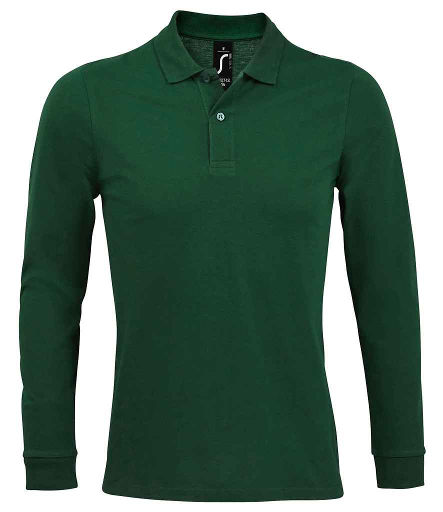 SOL'S Perfect Long Sleeve Piqué Polo Shirt - Bottle Green
