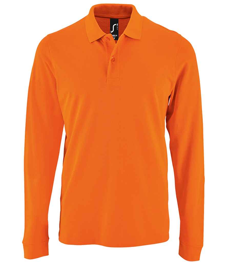SOL'S Perfect Long Sleeve Piqué Polo Shirt - Orange