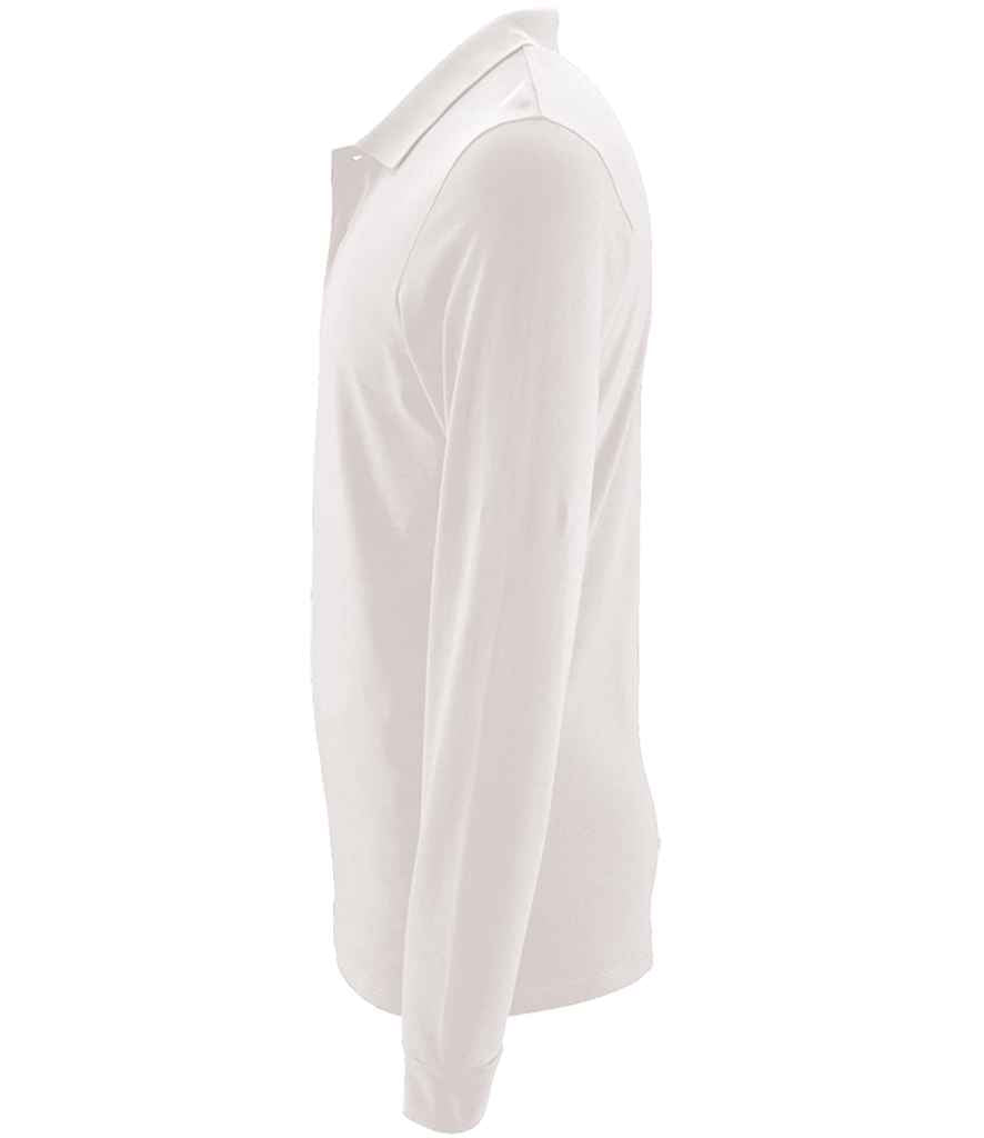 SOL'S Perfect Long Sleeve Piqué Polo Shirt - White