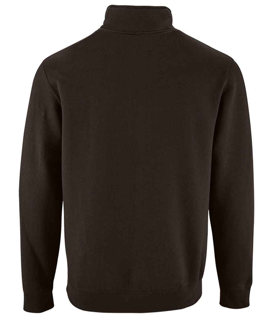 SOL'S Stan Contrast Zip Neck Sweatshirt - Black