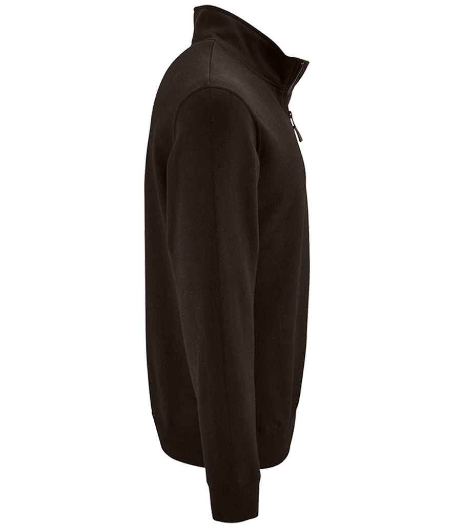 SOL'S Stan Contrast Zip Neck Sweatshirt - Black