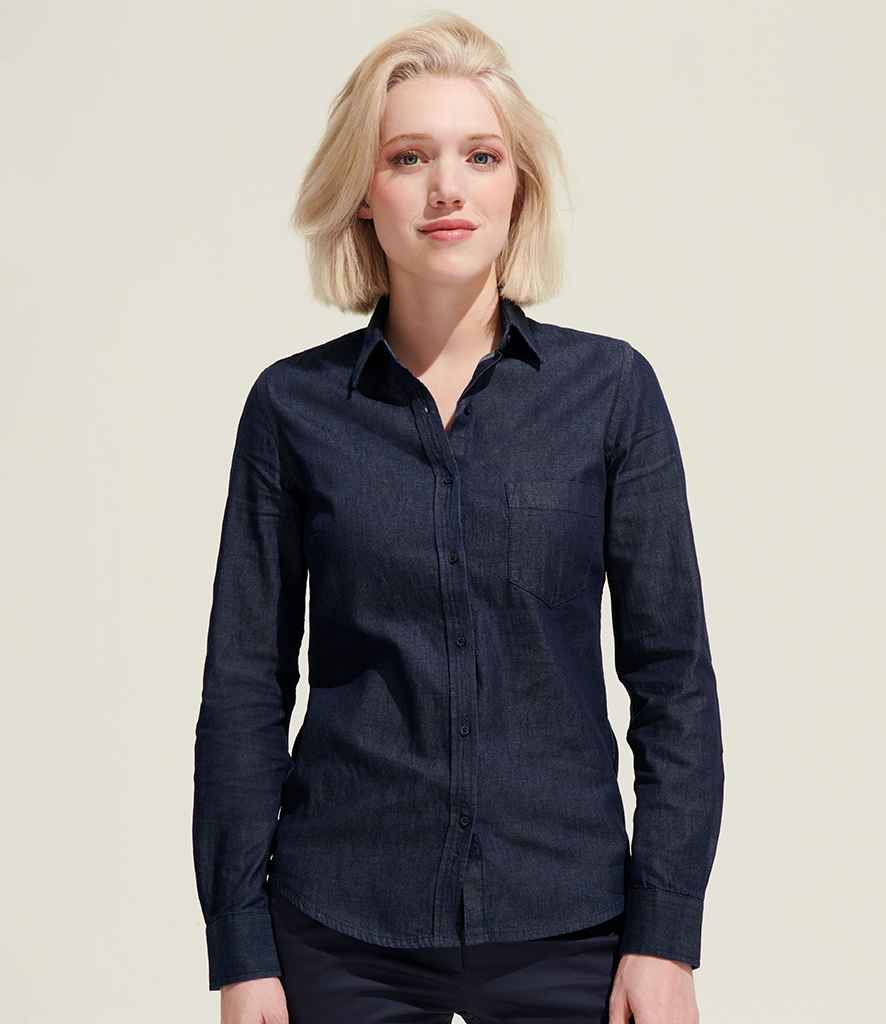 SOL'S Ladies Barry Denim Shirt - Denim Brut