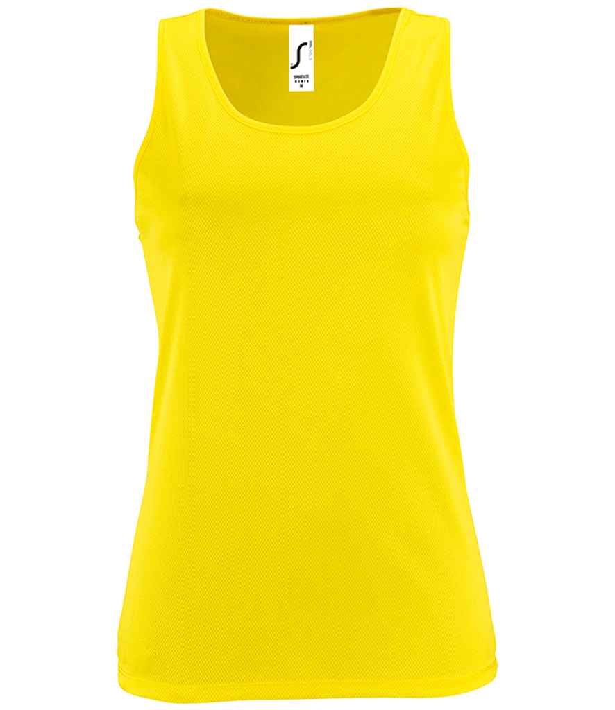 SOL'S Ladies Sporty Performance Tank Top - Neon Yellow