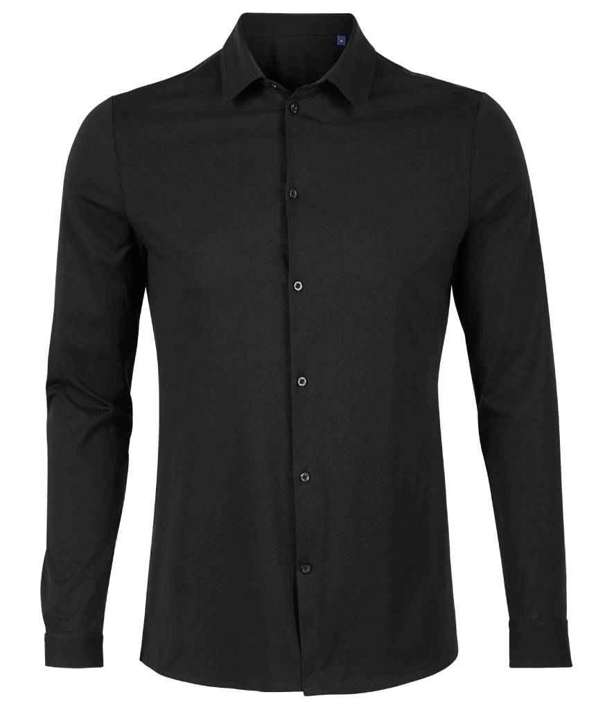 NEOBLU Balthazar Jersey Long Sleeve Shirt - Deep Black