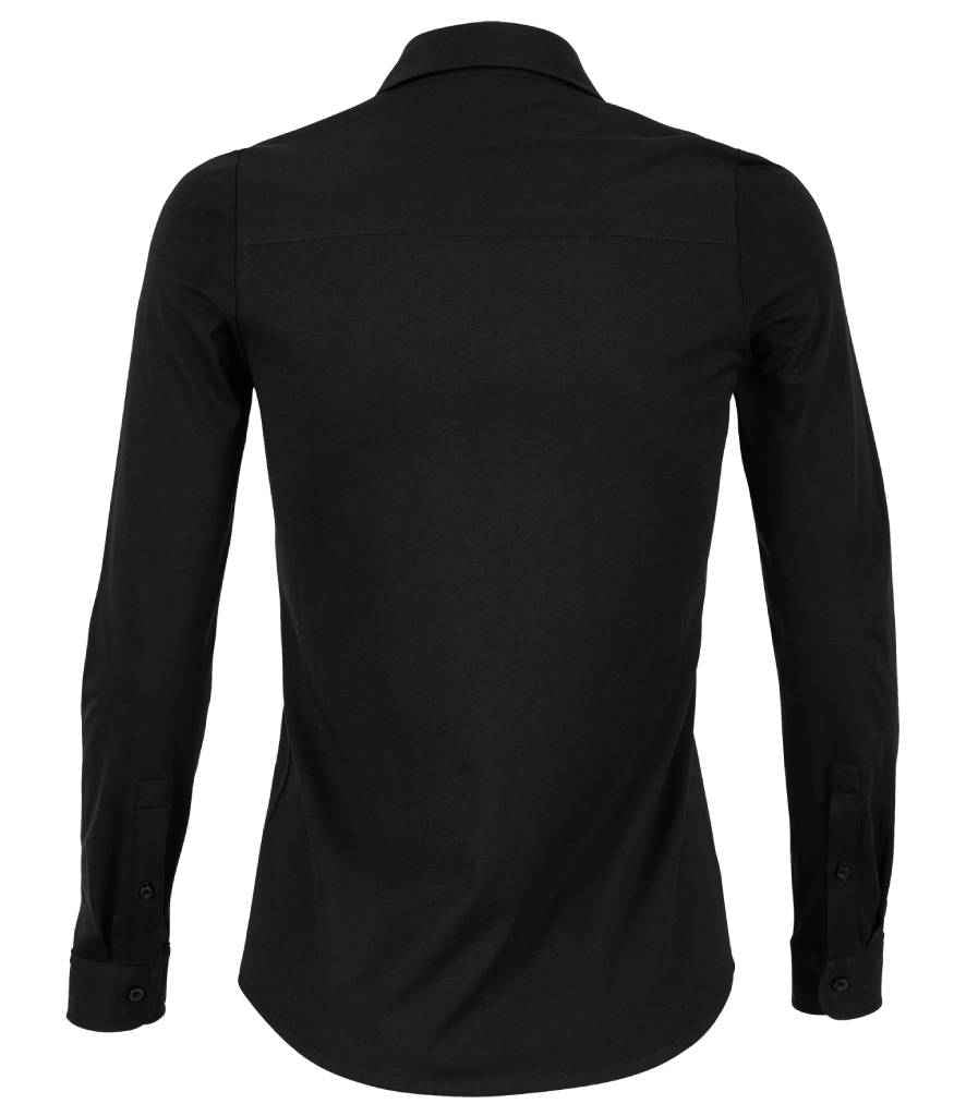 NEOBLU Ladies Balthazar Jersey Long Sleeve Shirt - Deep Black