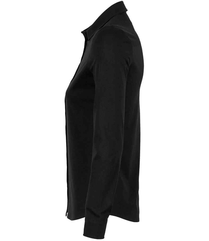 NEOBLU Ladies Balthazar Jersey Long Sleeve Shirt - Deep Black
