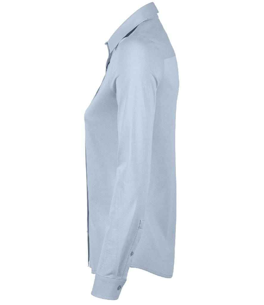 NEOBLU Ladies Balthazar Jersey Long Sleeve Shirt - Soft Blue