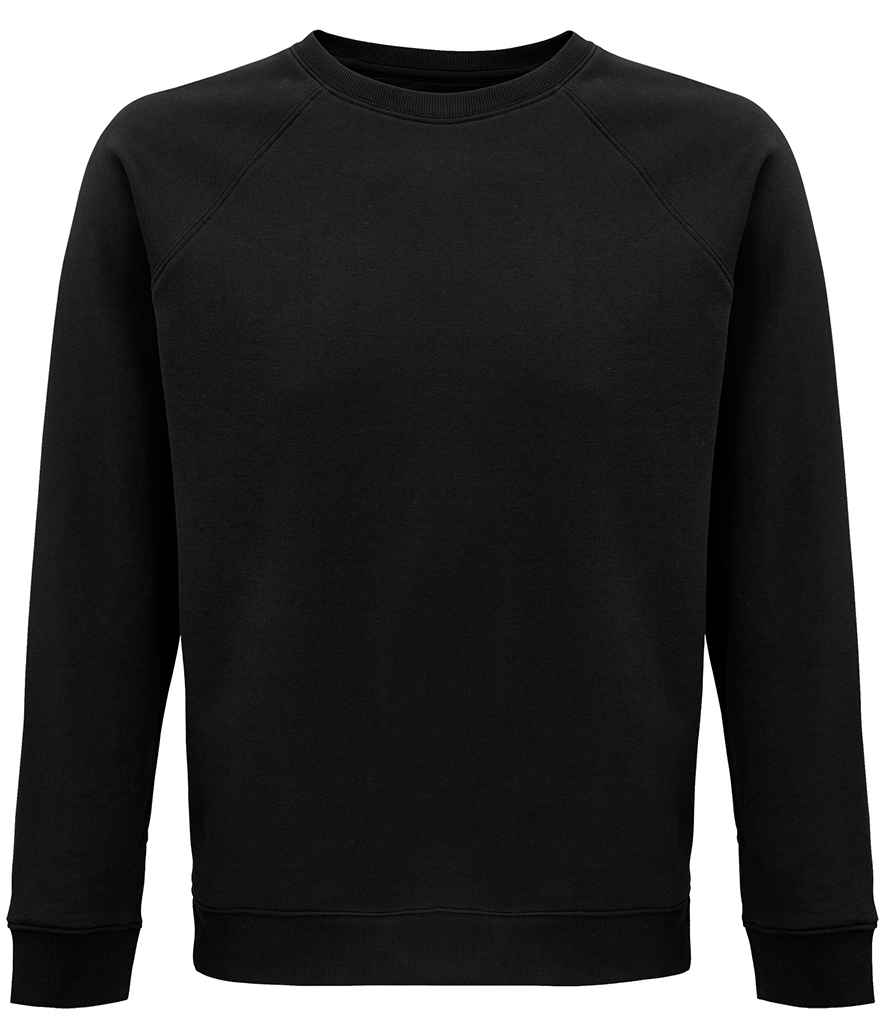 SOL'S Unisex Space Organic Raglan Sweatshirt - Black