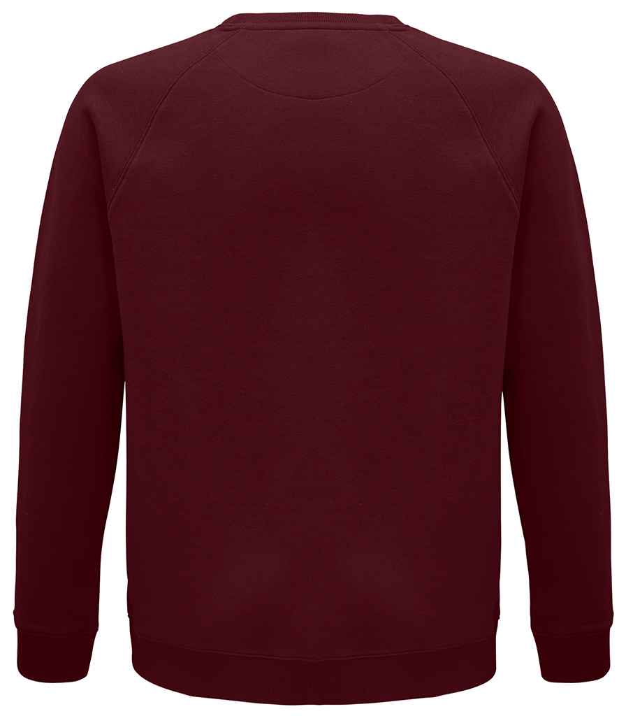 SOL'S Unisex Space Organic Raglan Sweatshirt - Burgundy