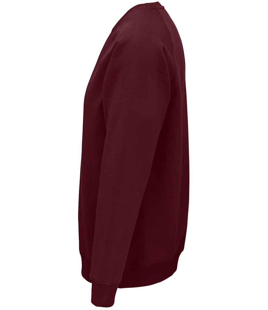 SOL'S Unisex Space Organic Raglan Sweatshirt - Burgundy