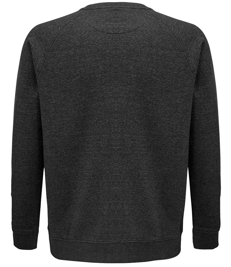 SOL'S Unisex Space Organic Raglan Sweatshirt - Charcoal Marl