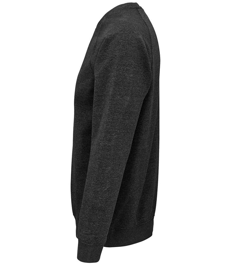 SOL'S Unisex Space Organic Raglan Sweatshirt - Charcoal Marl