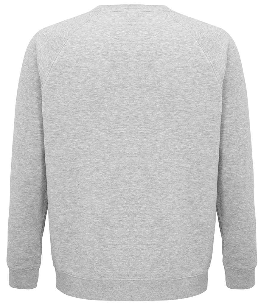 SOL'S Unisex Space Organic Raglan Sweatshirt - Grey Marl