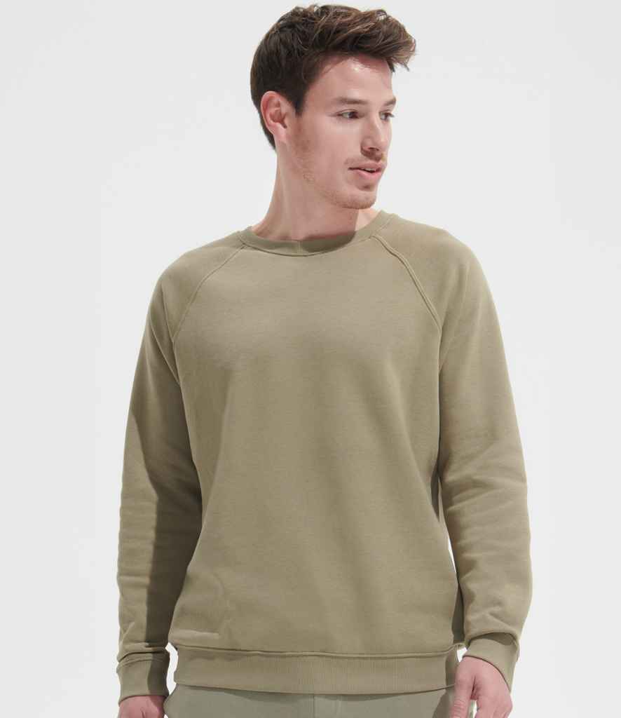 SOL'S Unisex Space Organic Raglan Sweatshirt - Khaki