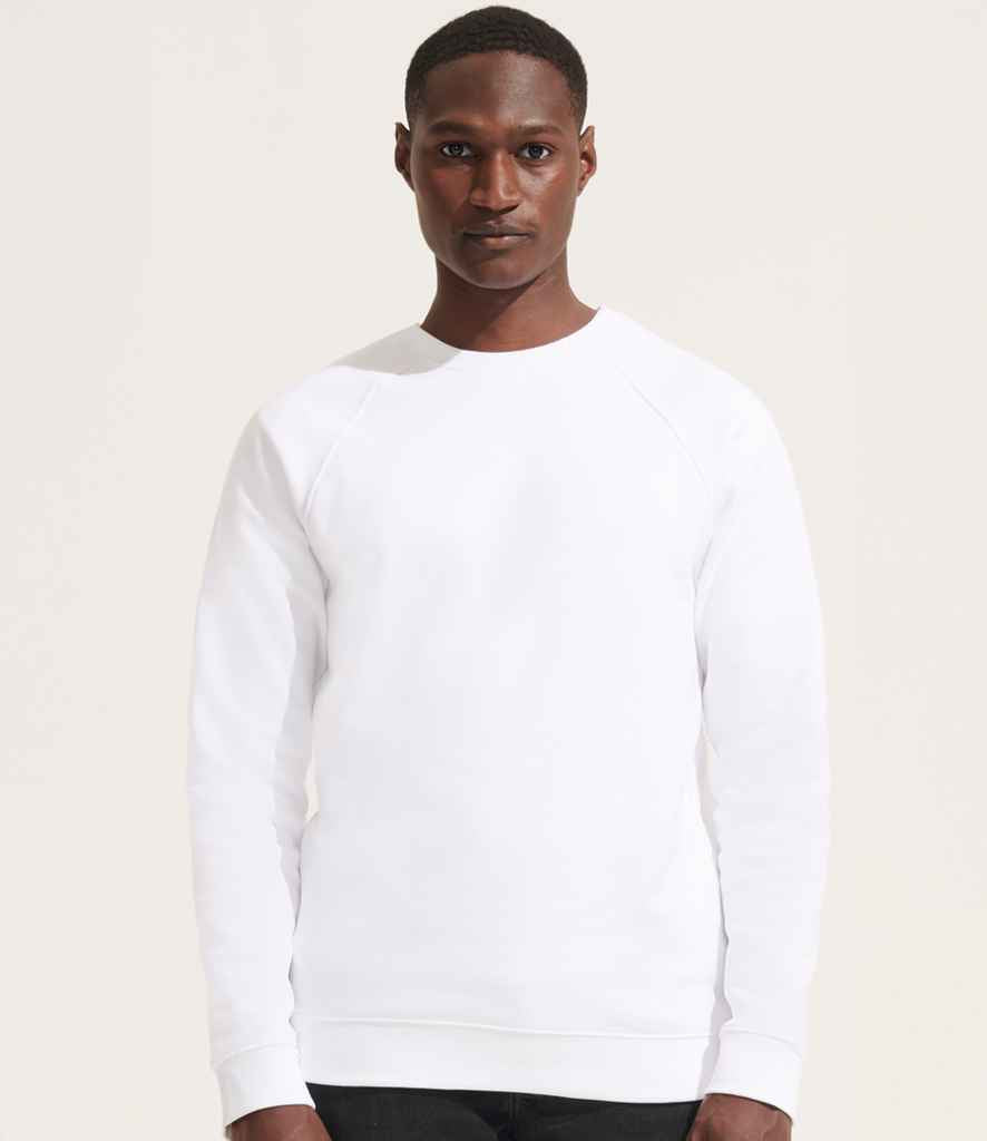 SOL'S Unisex Space Organic Raglan Sweatshirt - White