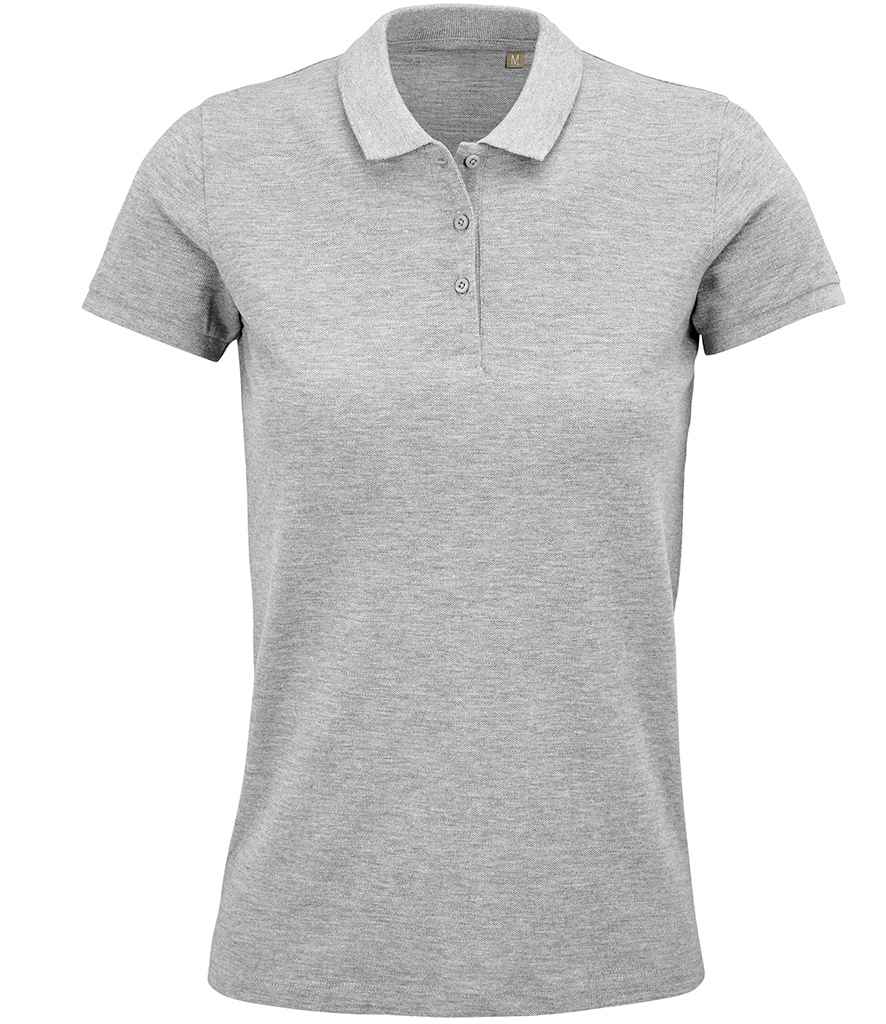SOL'S Ladies Planet Organic Piqué Polo Shirt - Grey Marl