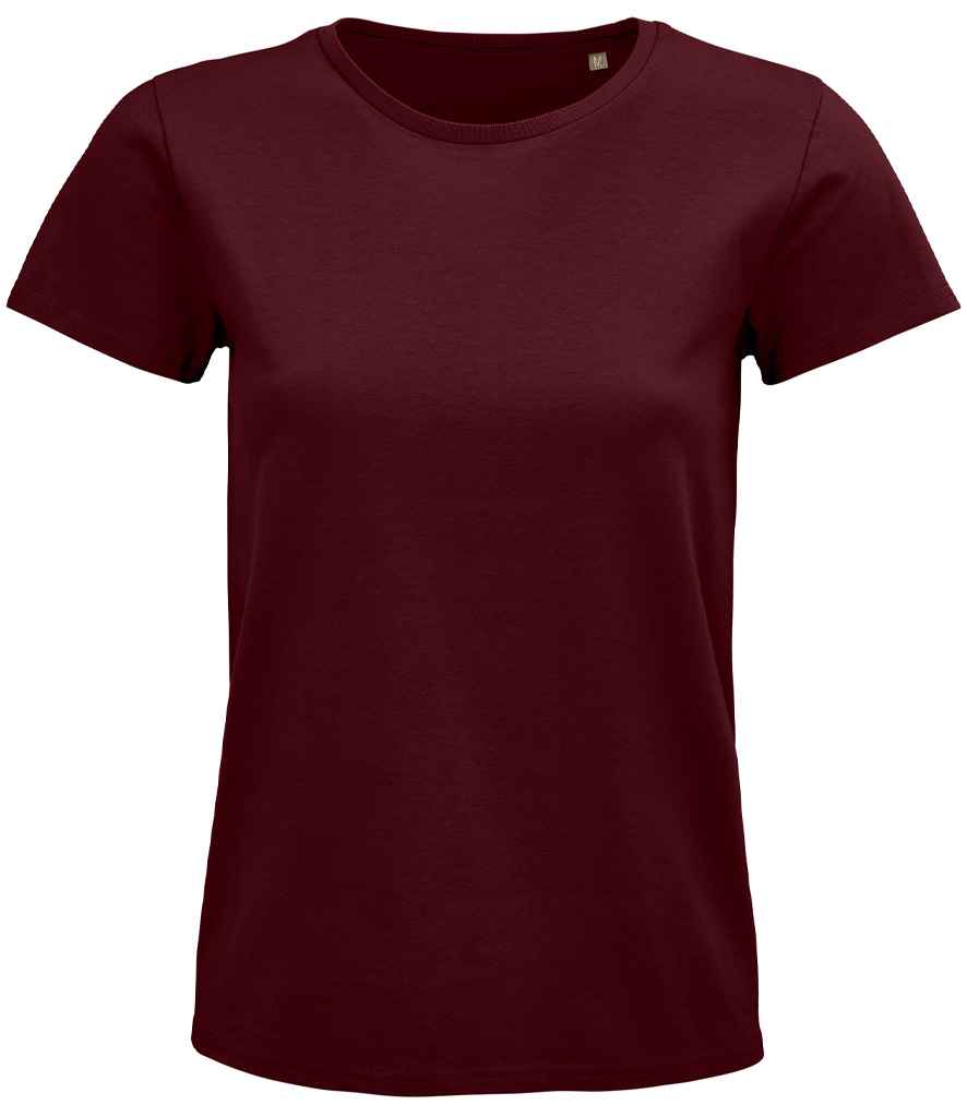 SOL'S Ladies Pioneer Organic T-Shirt - Burgundy