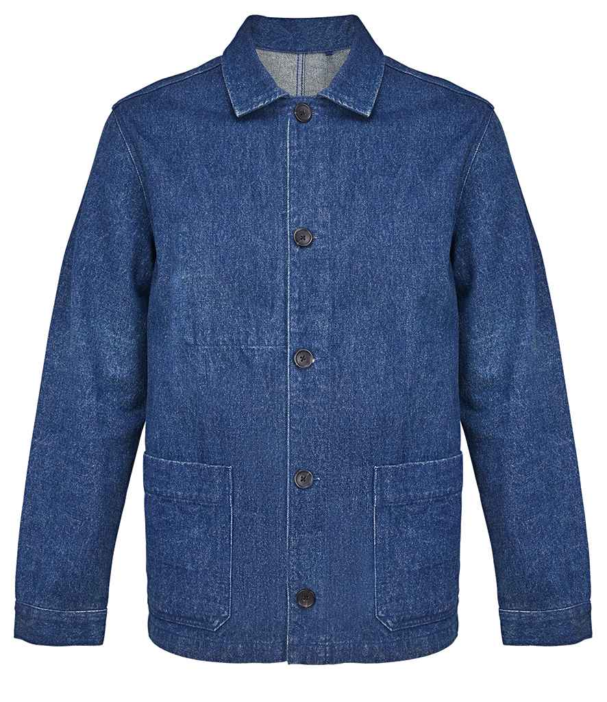 NEOBLU Mael Workwear Utility Jacket - Stonewash Denim
