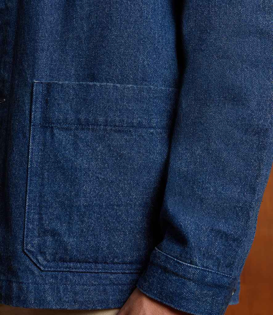 NEOBLU Mael Workwear Utility Jacket - Stonewash Denim