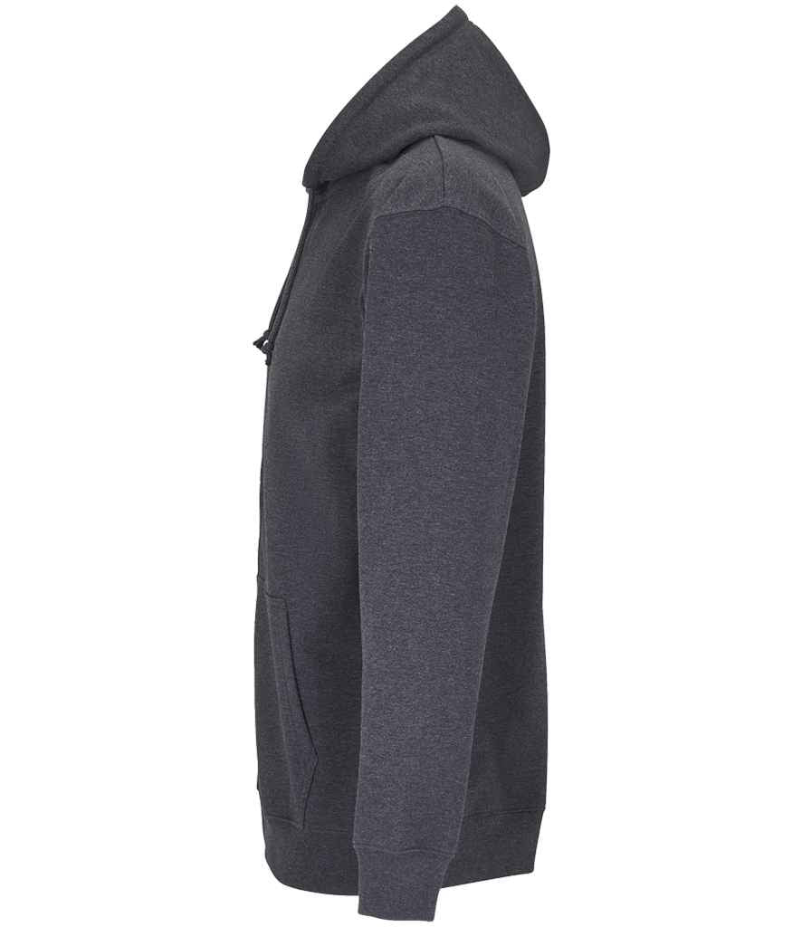 SOL'S Unisex Carter Full Zip Hoodie - Charcoal Marl