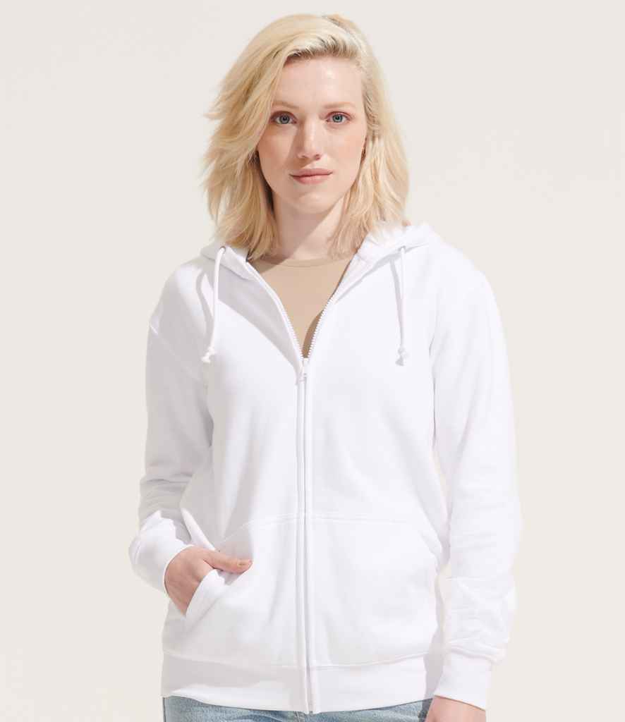 SOL'S Unisex Carter Full Zip Hoodie - White