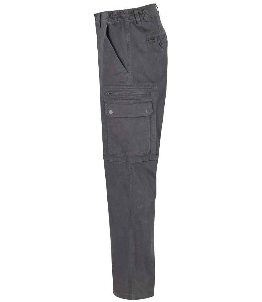 SOL'S Docker Stretch Cargo Trousers - Dark Grey