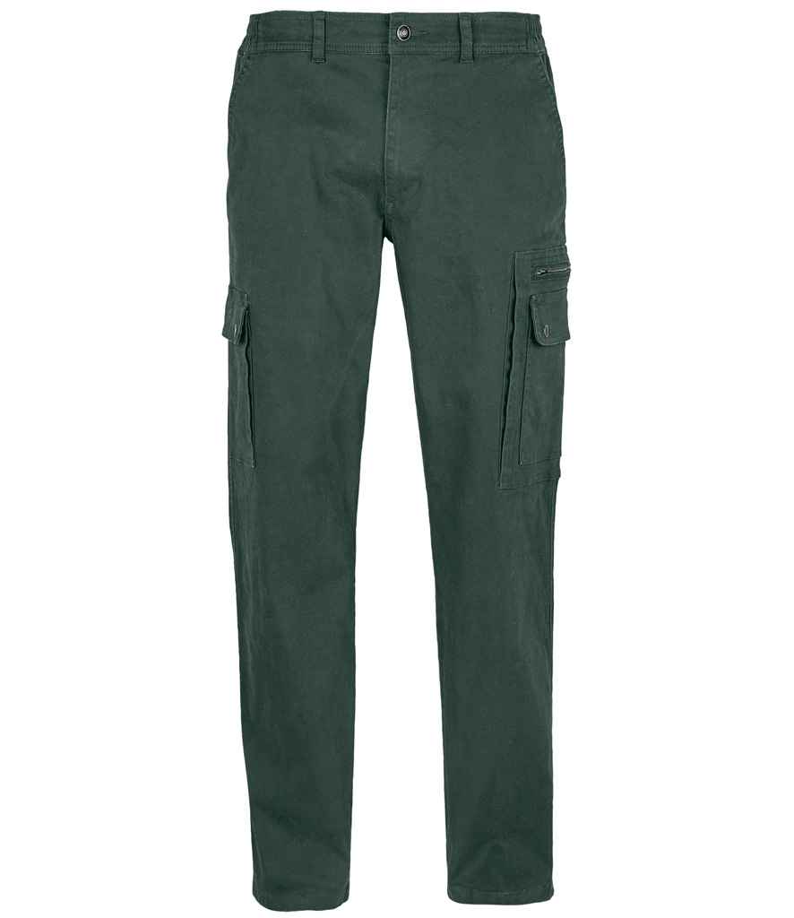 SOL'S Docker Stretch Cargo Trousers - Forest Green