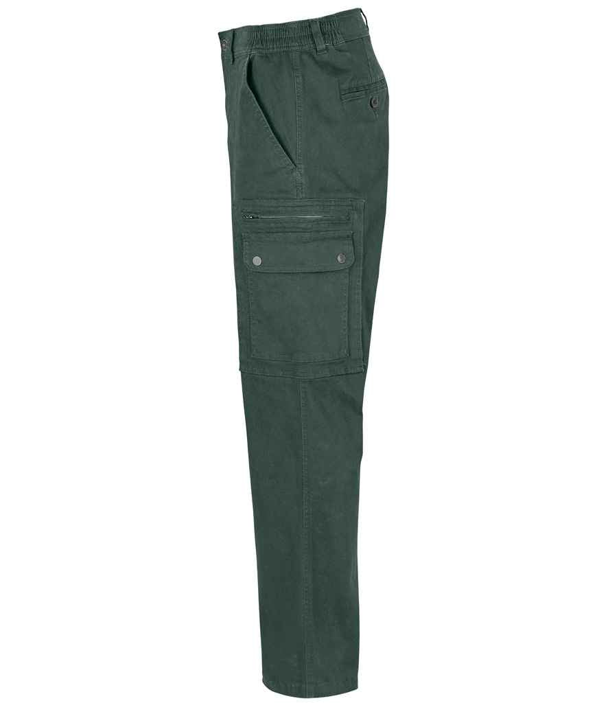 SOL'S Docker Stretch Cargo Trousers - Forest Green