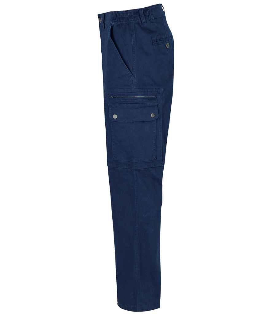 SOL'S Docker Stretch Cargo Trousers - Navy