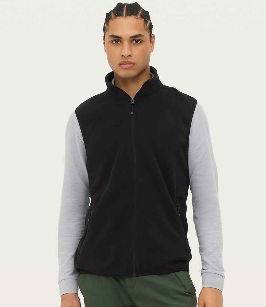 SOL'S Unisex Factor Recycled Micro Fleece Bodywarmer - Black