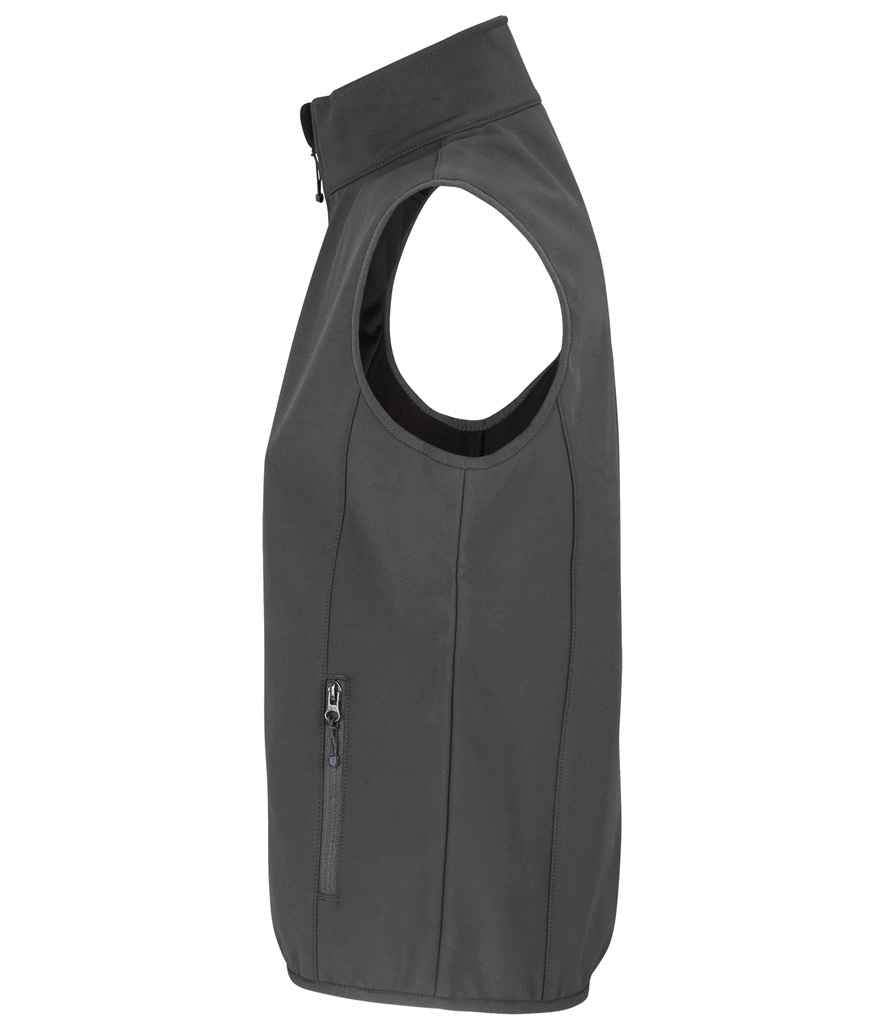 SOL'S Ladies Falcon Recycled Soft Shell Bodywarmer - Charcoal