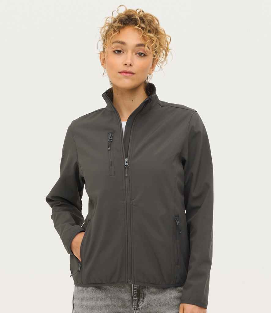 SOL'S Ladies Falcon Recycled Soft Shell Jacket - Charcoal