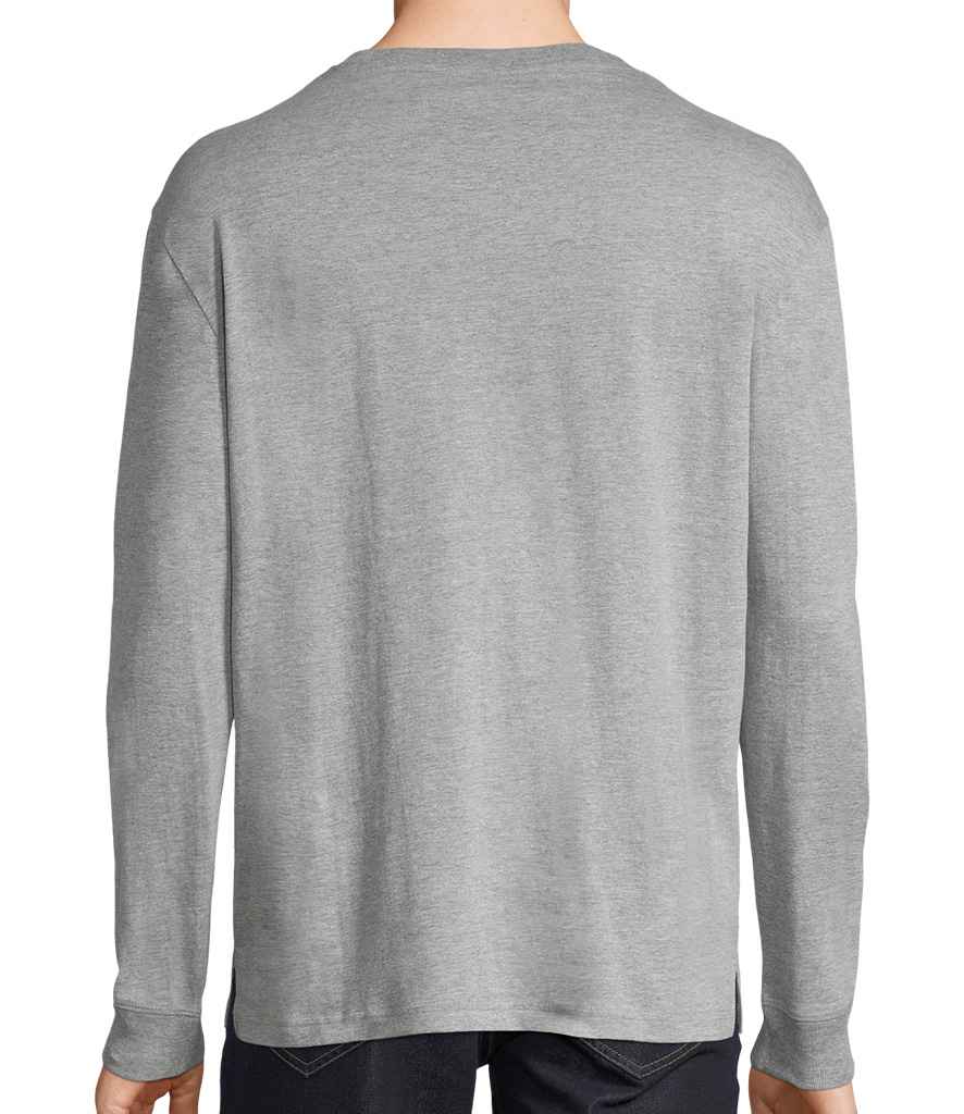 SOL'S Unisex Pioneer Long Sleeve T-Shirt - Grey Marl
