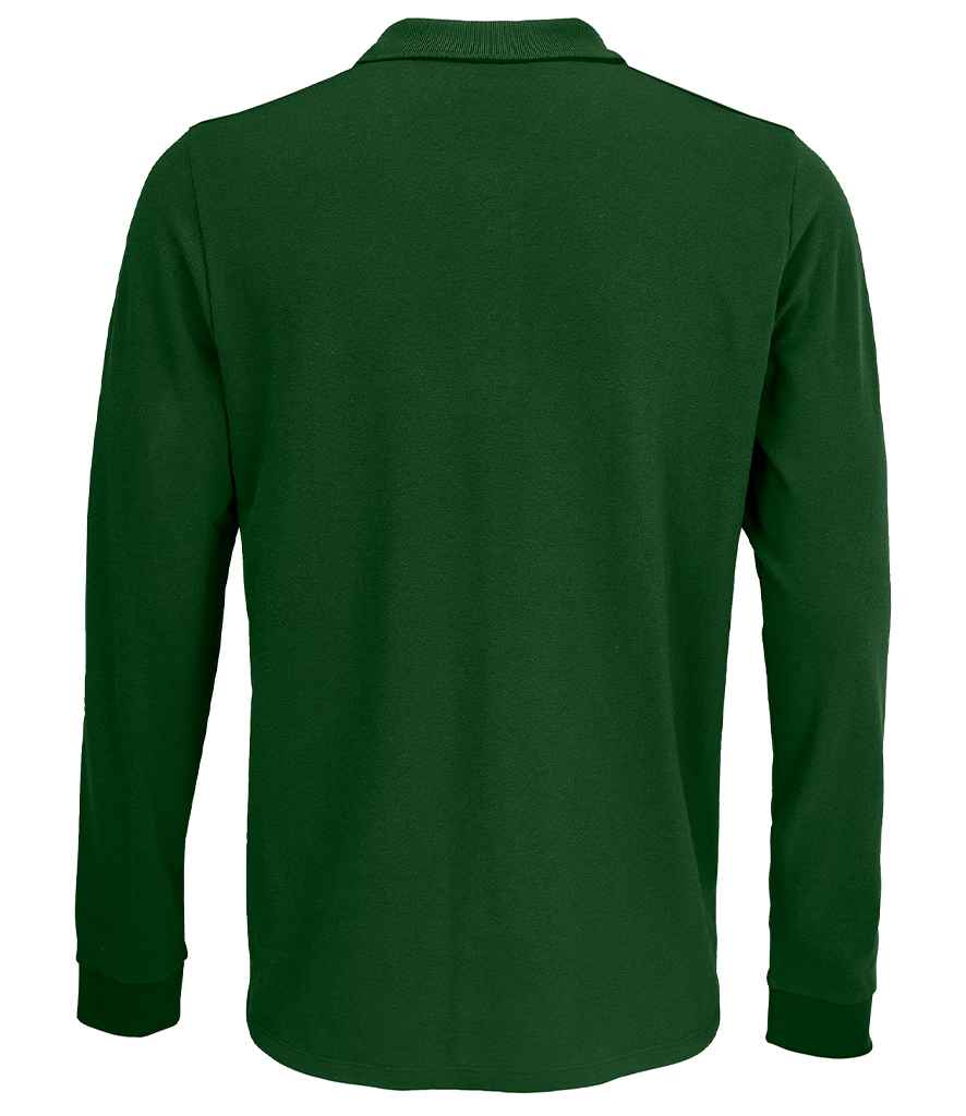 SOL'S Unisex Prime Long Sleeve Piqué Polo Shirt - Bottle Green