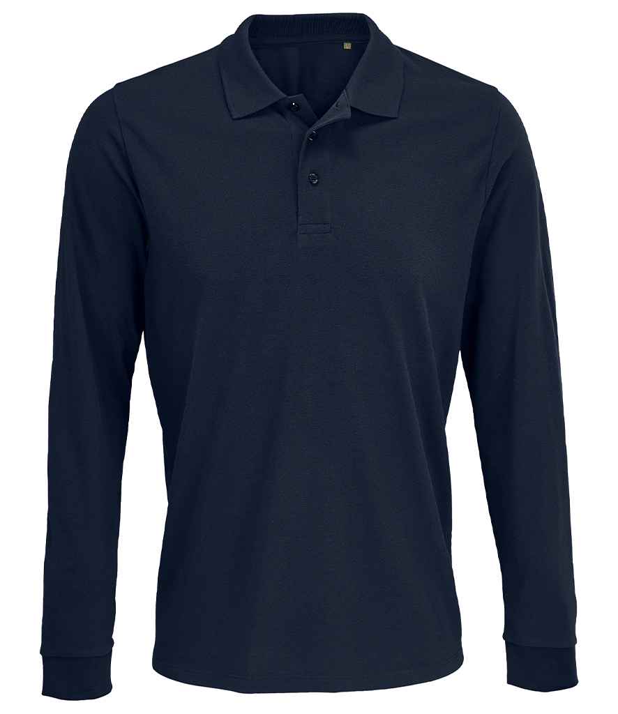 SOL'S Unisex Prime Long Sleeve Piqué Polo Shirt - French Navy