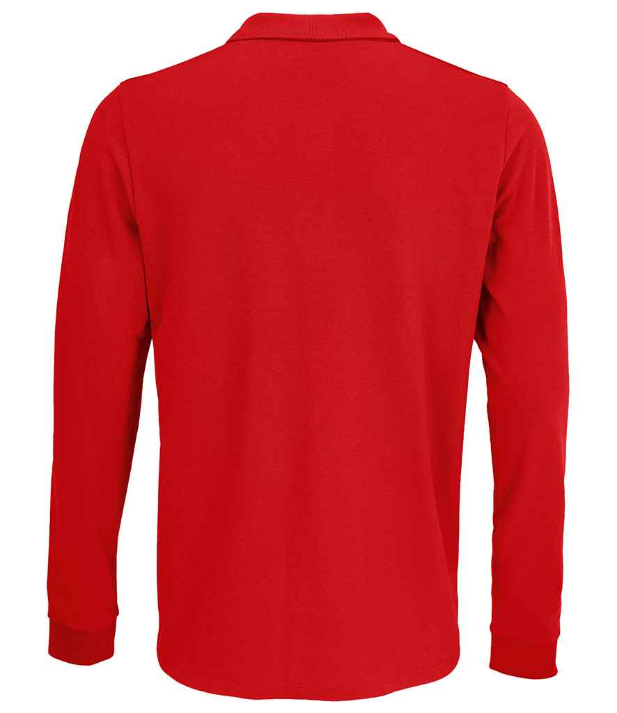 SOL'S Unisex Prime Long Sleeve Piqué Polo Shirt - Red