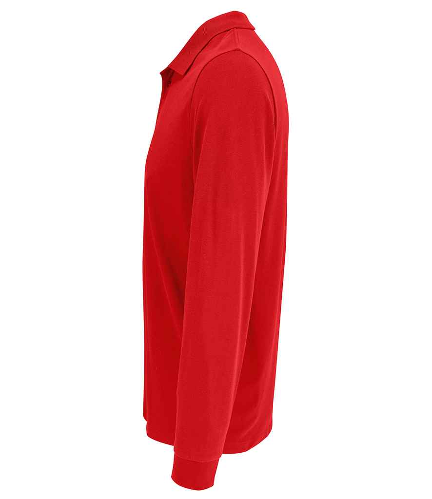 SOL'S Unisex Prime Long Sleeve Piqué Polo Shirt - Red