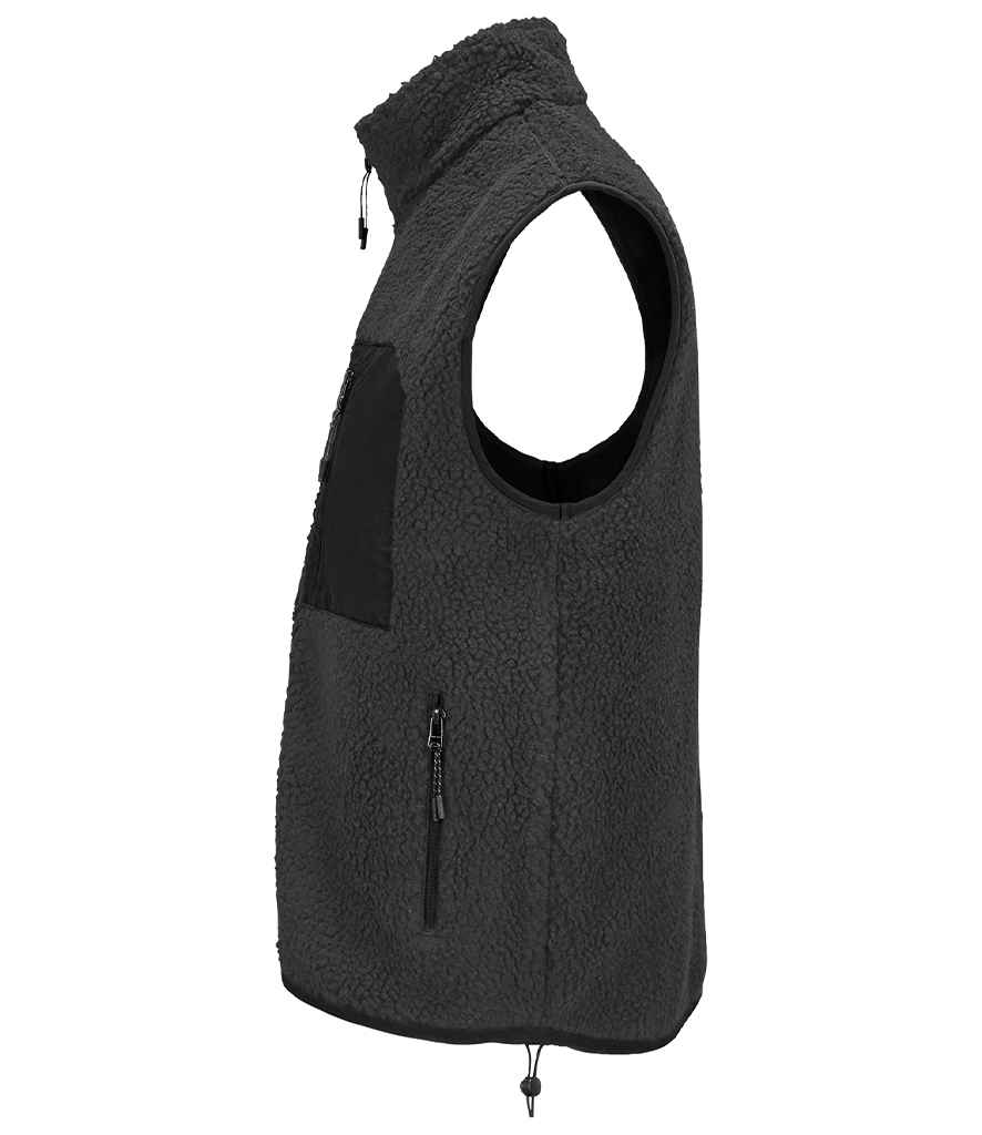 SOL'S Unisex Fury Sherpa Bodywarmer - Carbon Grey/Black