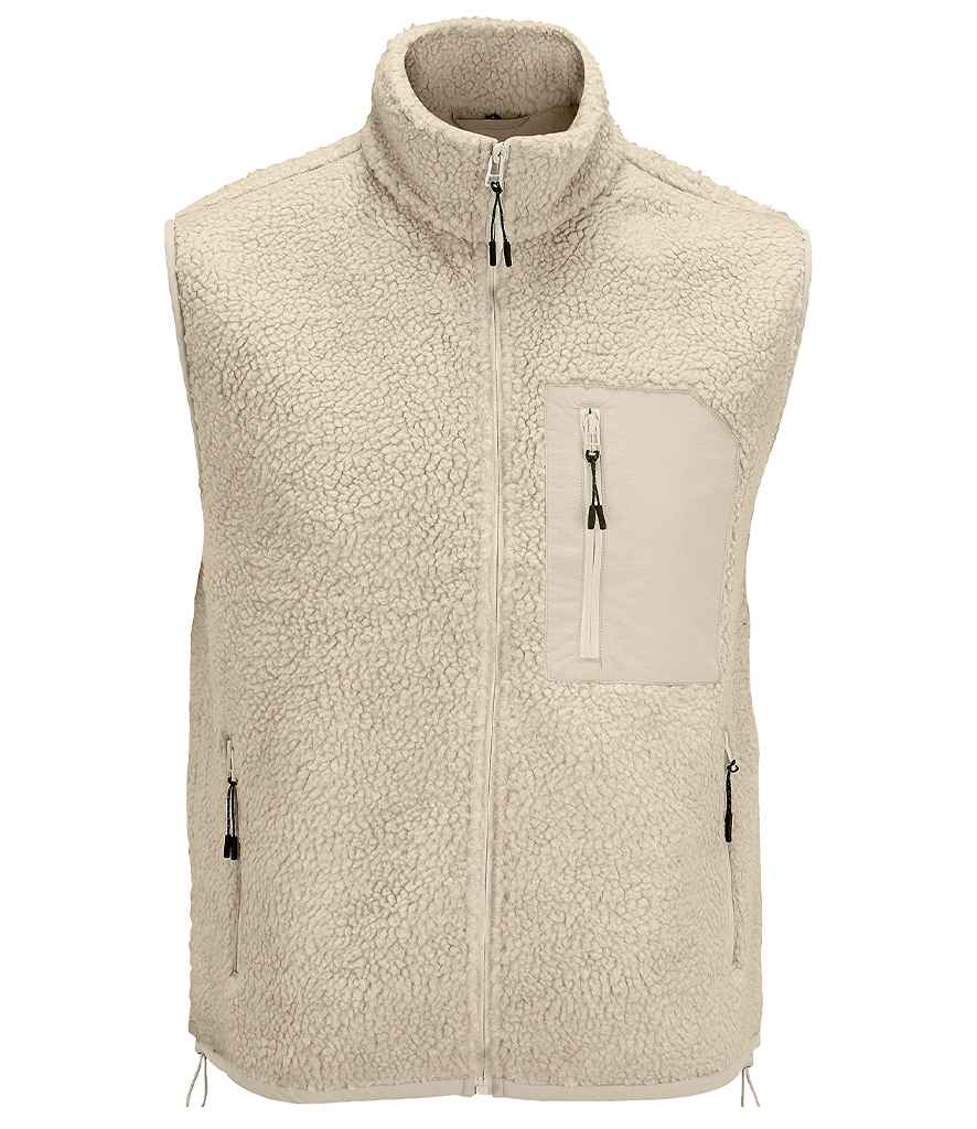 SOL'S Unisex Fury Sherpa Bodywarmer - Shear Beige/Beige