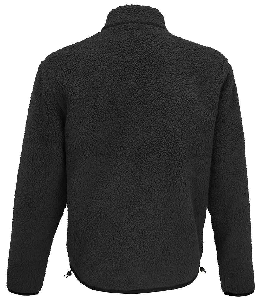 SOL'S Unisex Fury Sherpa Jacket - Carbon Grey/Black