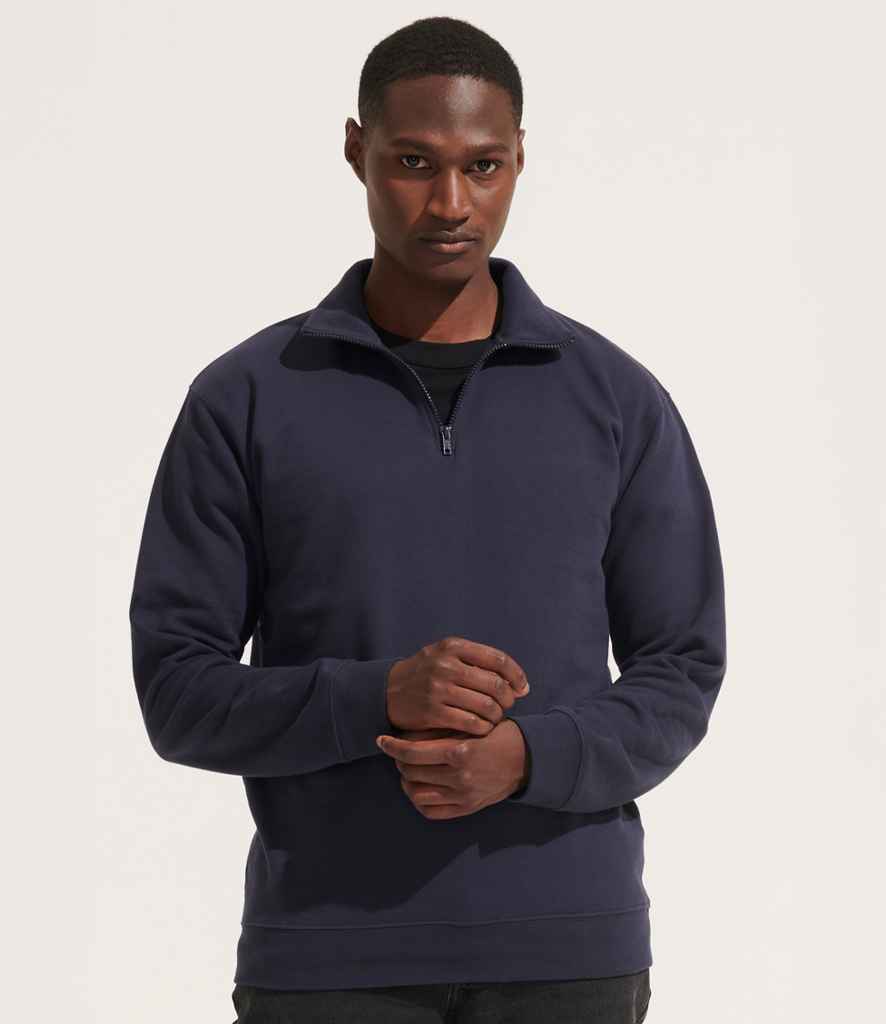 SOL'S Unisex Conrad 1/4 Zip Sweatshirt - French Navy