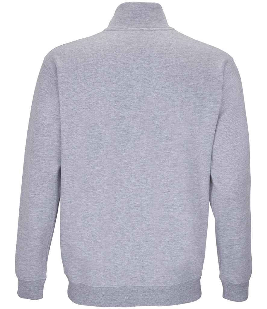 SOL'S Unisex Conrad 1/4 Zip Sweatshirt - Grey Marl