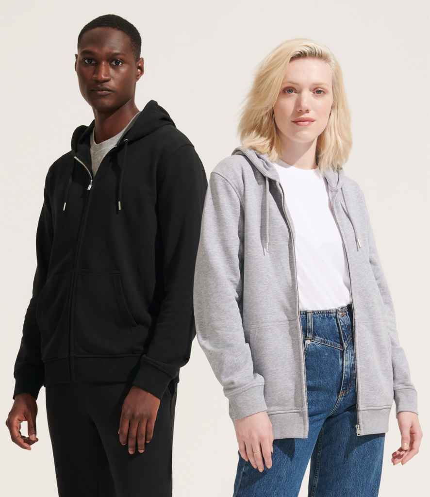 SOL'S Unisex Calipso Eco Friendly Full Zip Hoodie - Black