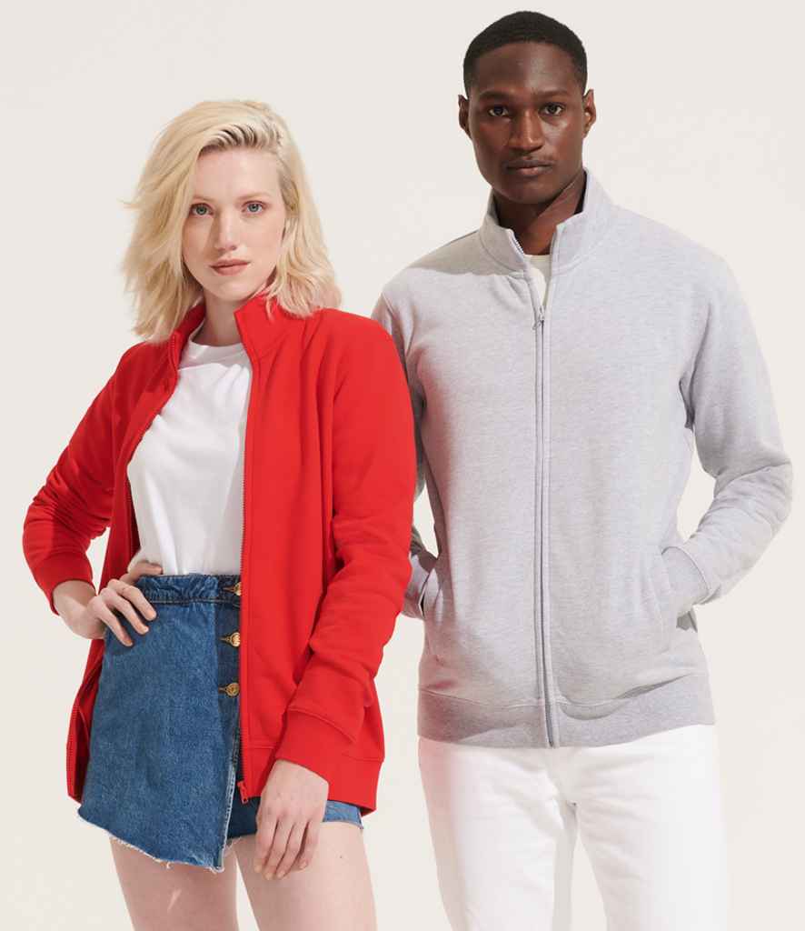 SOL'S Unisex Cooper Full Zip Sweat Jacket - Bright Red